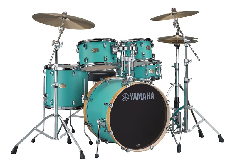 YAMAHA SBP2F5 MSG HW780 STAGE CUSTOM BIRCH BATERIA ACUSTICA CON HERRAJES MATTE SURF GREEN