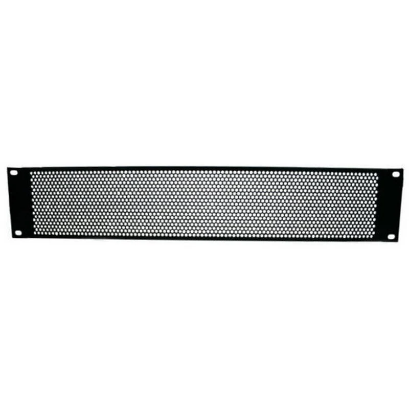 ADAM HALL 87222VR CARATULA VENTILADA 2U CON AGUJEROS REDONDOS ACERO