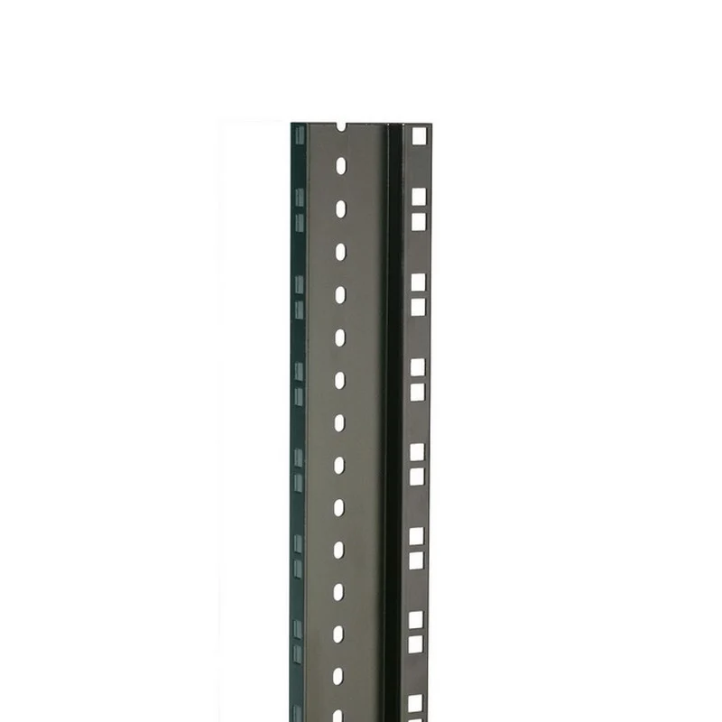 ADAM HALL 61552BLK PERFIL DOBLE DE RACK EN ACERO DE 2MM PERFORACION ESTANDAR 1.515M NEGRO