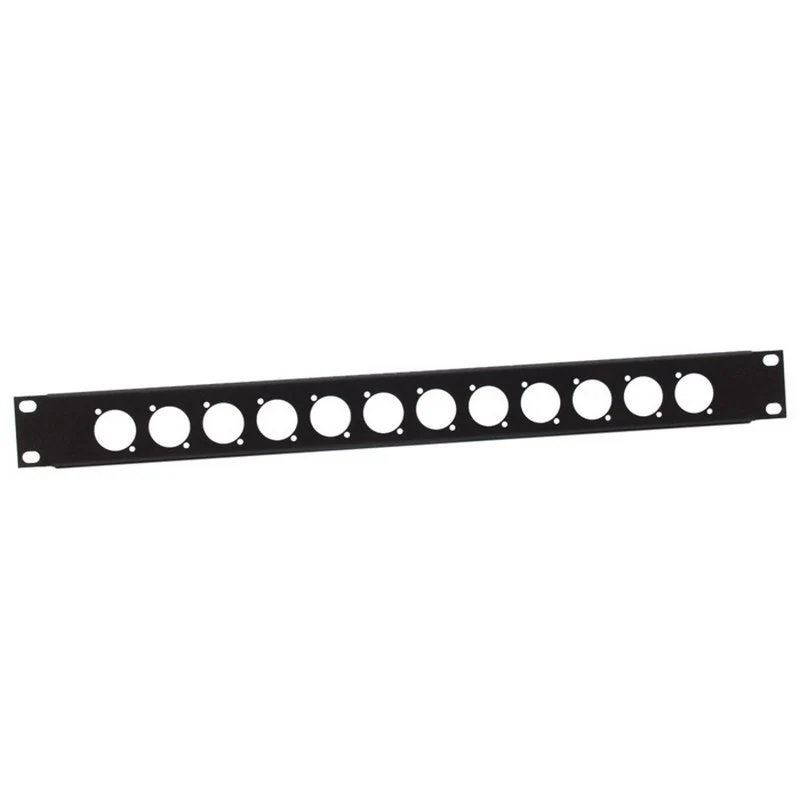 ADAM HALL 872213 CARATULA EN FORMA DE U PARA 12 XLR D 1U ACERO
