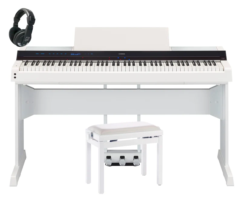 YAMAHA -PACK- PS500WH PIANO DIGITAL BLANCO + SOPORTE + PEDALERA + BANQUETA Y AURICULARES
