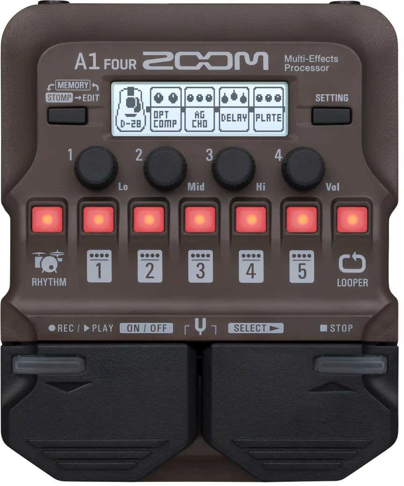 ZOOM A1 FOUR PEDALERA MULTIEFECTOS PARA GUITARRA ACUSTICA