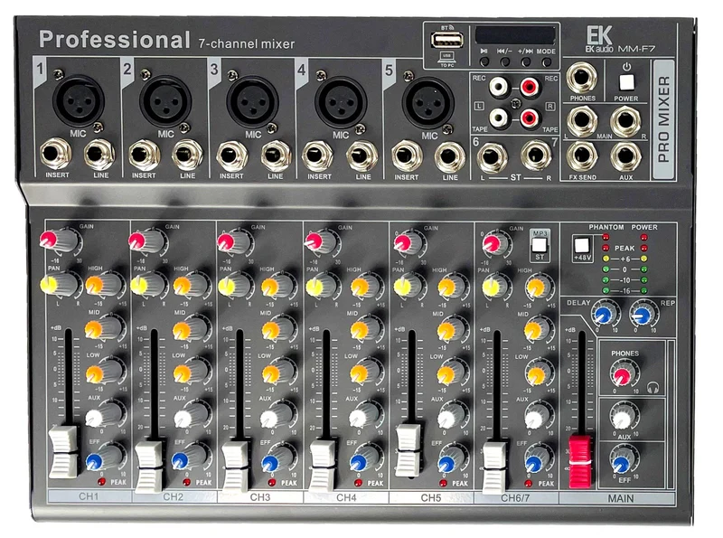 EK AUDIO MMF7 MESA DE MEZCLAS CON EFECTOS
