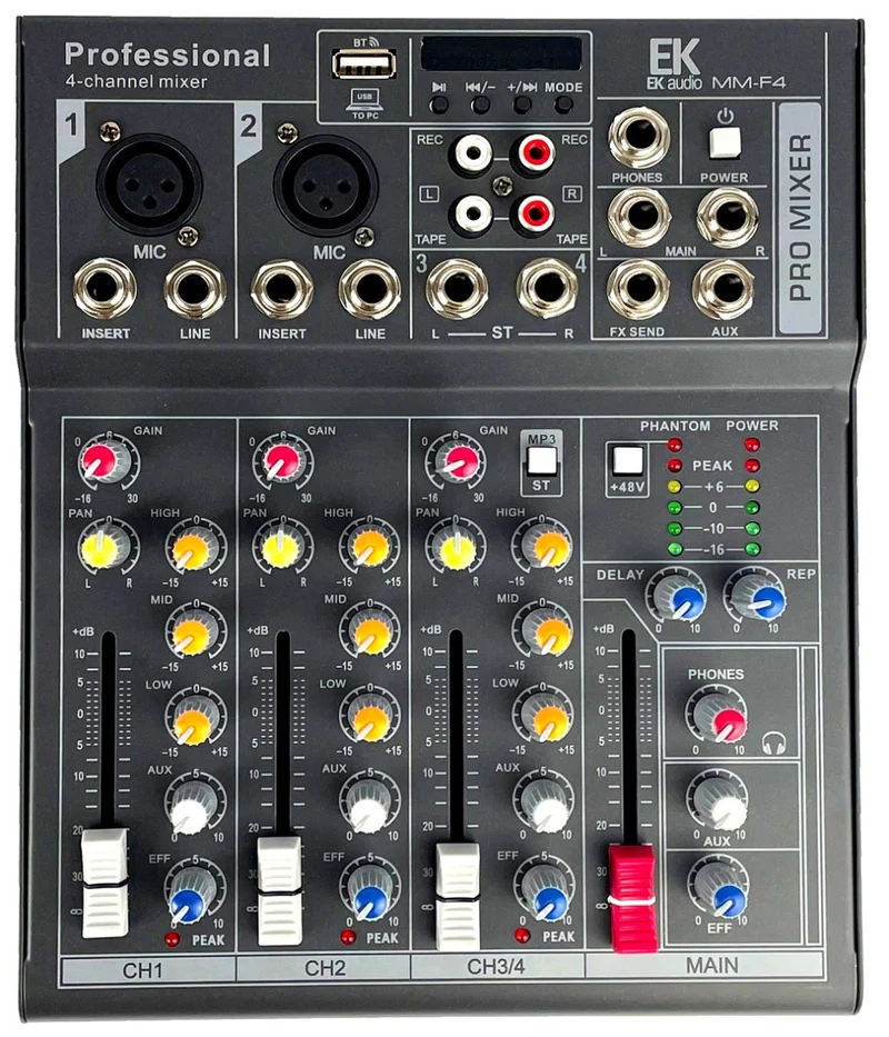 EK AUDIO MMF4 MESA DE MEZCLAS CON EFECTOS