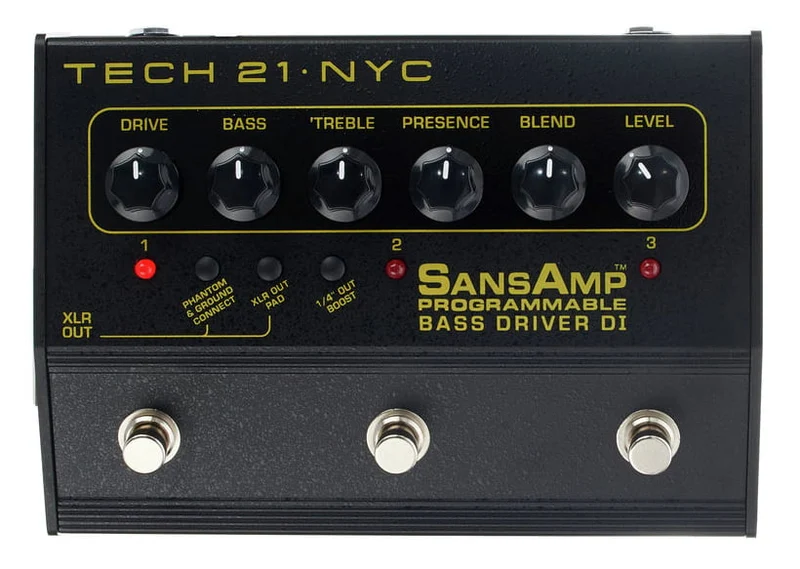 TECH 21 SANSAMP BASS DRIVER DI PROGRAMMABLE PEDAL PREAMPLIFICADOR PARA BAJO