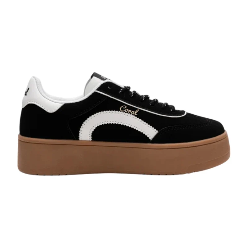 Coral Tenis Naoko 3 Negro/Blanco, para Mujer