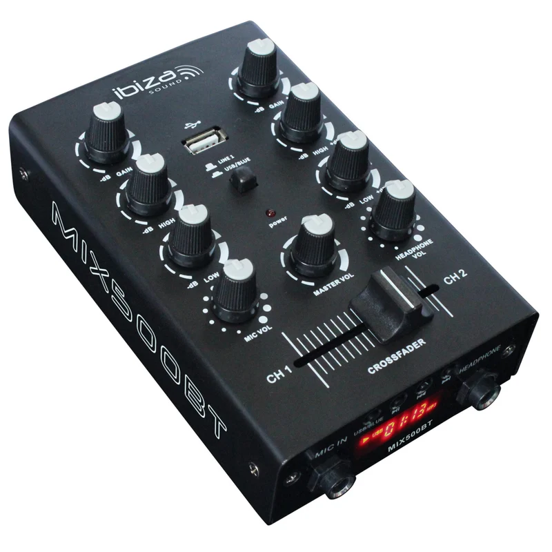 IBIZA SOUND MIX500BT MESA DE MEZCLAS USB DE DOS CANALES
