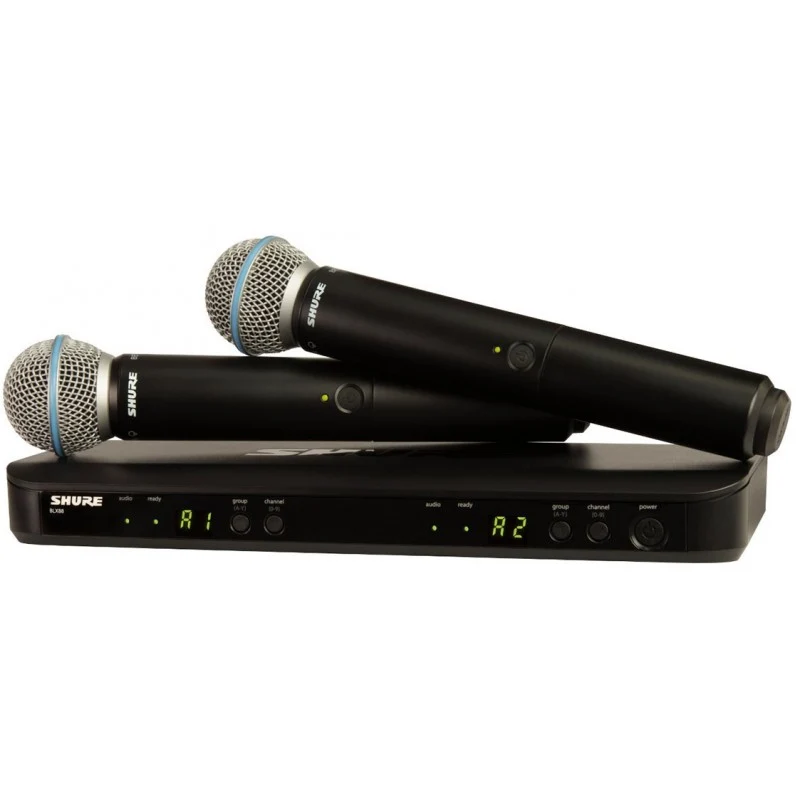 SHURE BLX288E B58 SISTEMA INALAMBRICO DUAL DE MANO VOCAL BETA 58