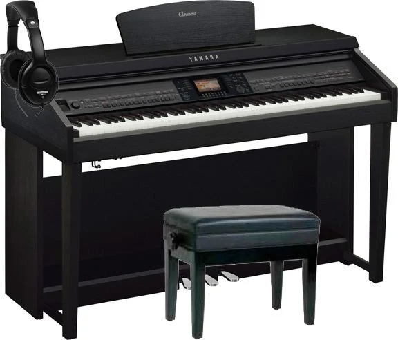 YAMAHA -PACK- CVP701B PIANO DIGITAL + BANQUETA Y AURICULARES