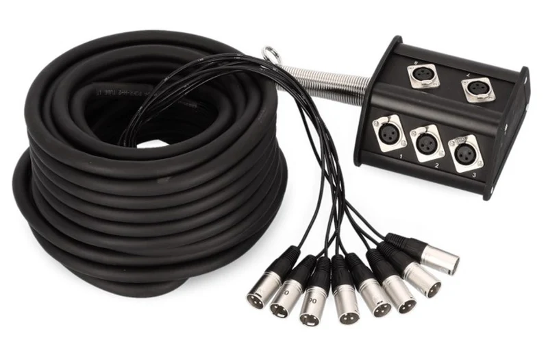 ADAM HALL K8C15P CAJETIN 8 ENVIOS CON 15 METROS DE CABLE TIPO PIRAMIDE