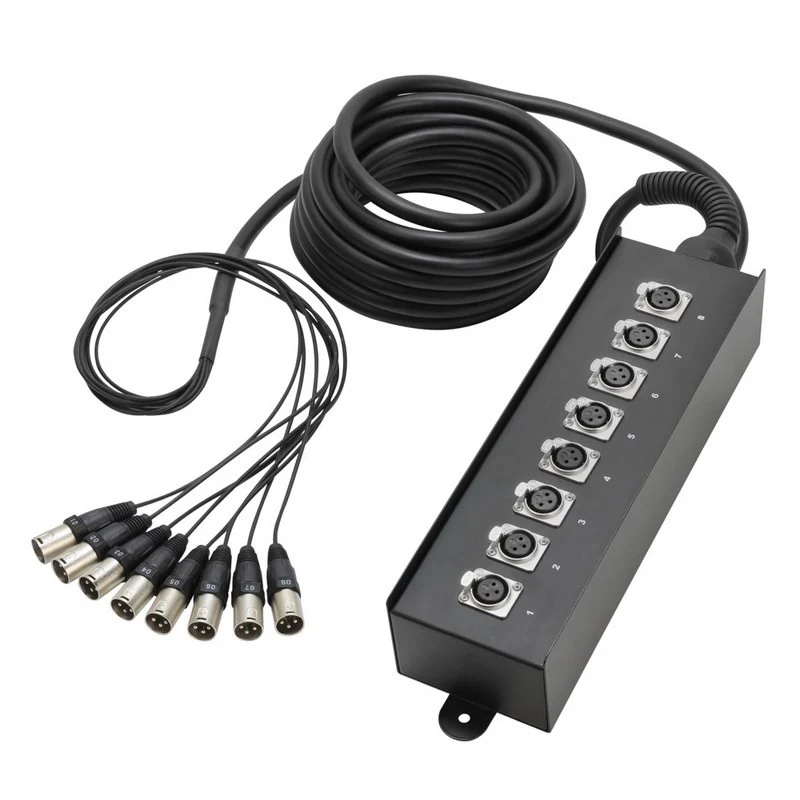 ADAM HALL K8C10 CAJETIN DE 8 ENVIOS CON 10 METROS DE CABLE